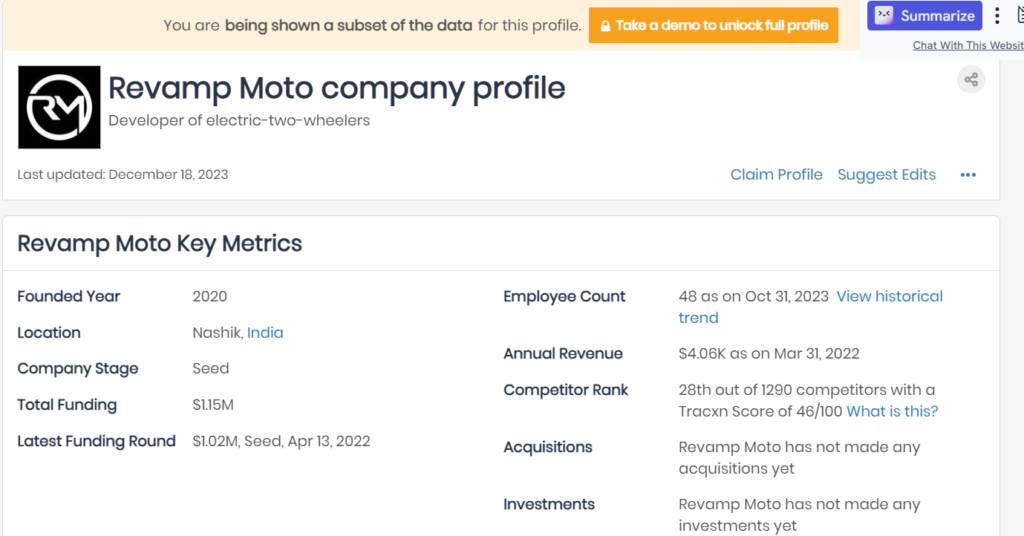 What Happened to Revamp Moto after Shark Tank: Revealing Ashneer's Investment, Valuation, Current Status, Owner, and Mitra's Price-